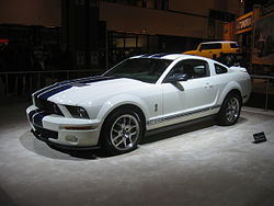 El nuevo Shelby Mustang GT500, en una exposici&oacute;n de Los Angeles, en 2007.